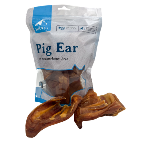 Bark 'N Big Pig Ears (Medium to Large Dogs) - 6ct