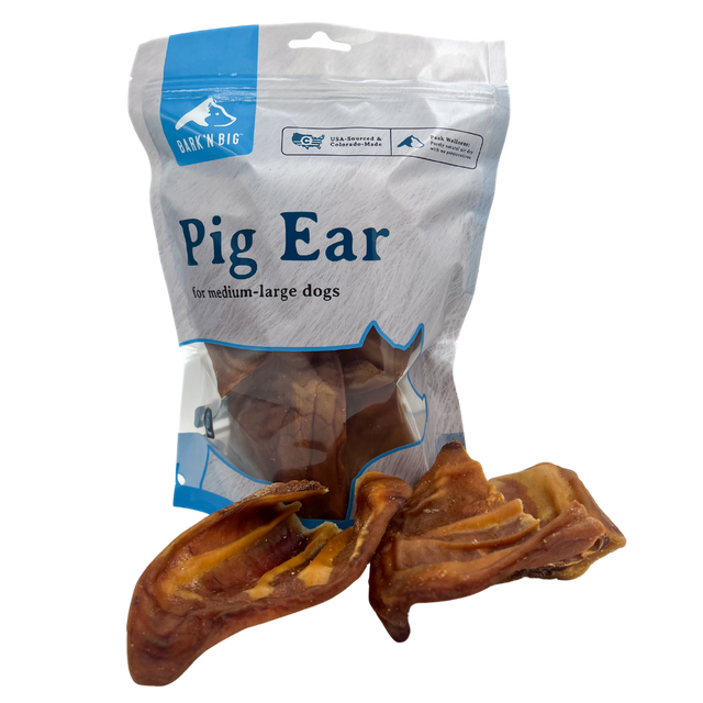 Bark 'N Big Pig Ears (Medium to Large Dogs) - 6ct