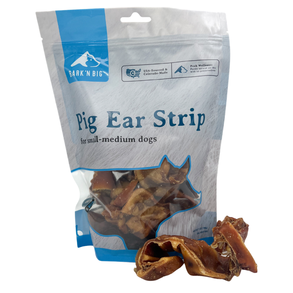 Bark 'N Big Pig Ear Strips (Small to Medium Dogs) - 12ct