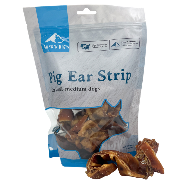 Bark 'N Big Pig Ear Strips (Small to Medium Dogs) - 12ct