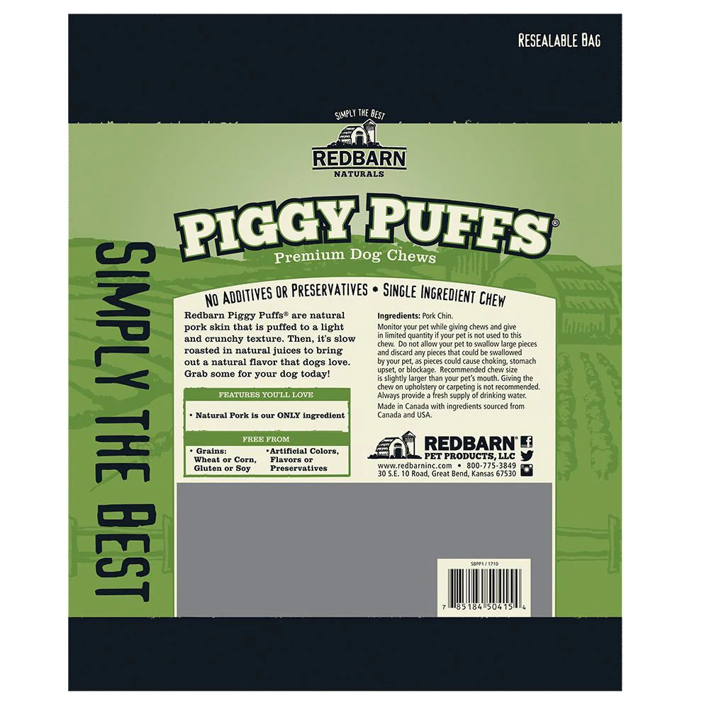 Redbarn Pet Products Piggy Puffs Dog Chews - 1lb