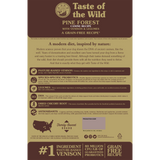 Taste of the Wild Pine Forest Canine Recipe with Venison & Legumes - 14 LB