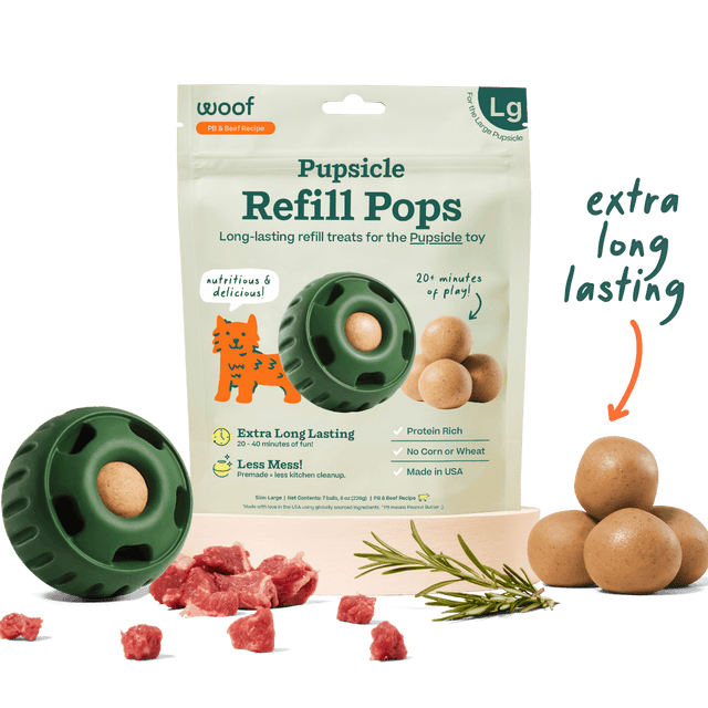 Woof Pet Refill Pupsicle Pops - Beef - Small Beef & Peanut Butter /  / 10CT