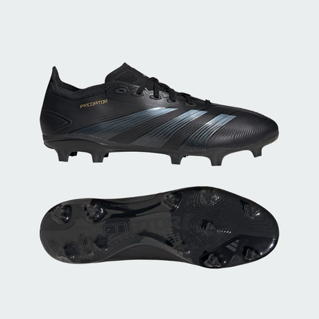 Adidas Predator League Firm Ground Adult Soccer Cleat - Core Black/Carbon/Gold Metallic Core Black/Carbon/Gold Metallic