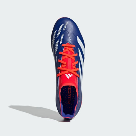 Adidas Predator League Firm Ground Adult Soccer Cleat - Lucid Blue/Cloud White/Solar Red Lucid Blue/Cloud White/Solar Red