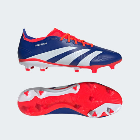 Adidas Predator League Firm Ground Adult Soccer Cleat - Lucid Blue/Cloud White/Solar Red Lucid Blue/Cloud White/Solar Red