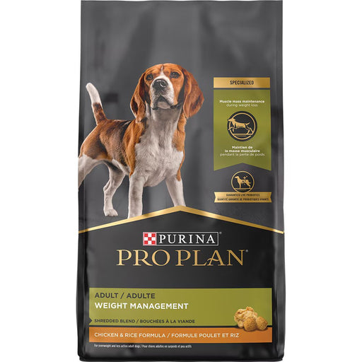 Purina Pro Plan Adult Weight Management Shredded Blend Chicken & Rice Formula Dry Dog Food - 34lb
