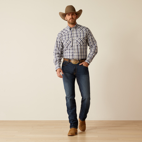 Ariat Pro Series Caine Classic Fit Shirt - Navy