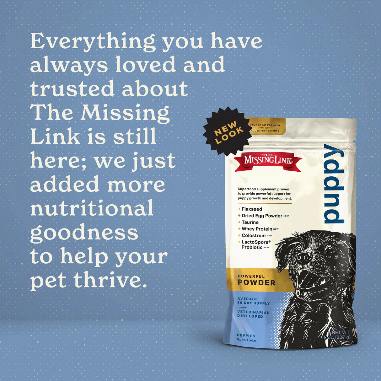 The Missing Link Puppy Health Superfood Supplement Powder for Dogs - 8oz.