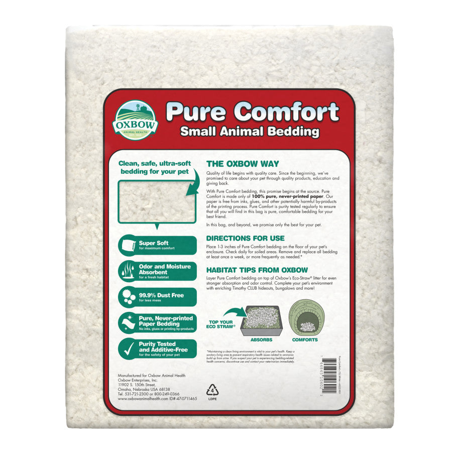 Oxbow Animal Health Pure Comfort White Bedding - 72L