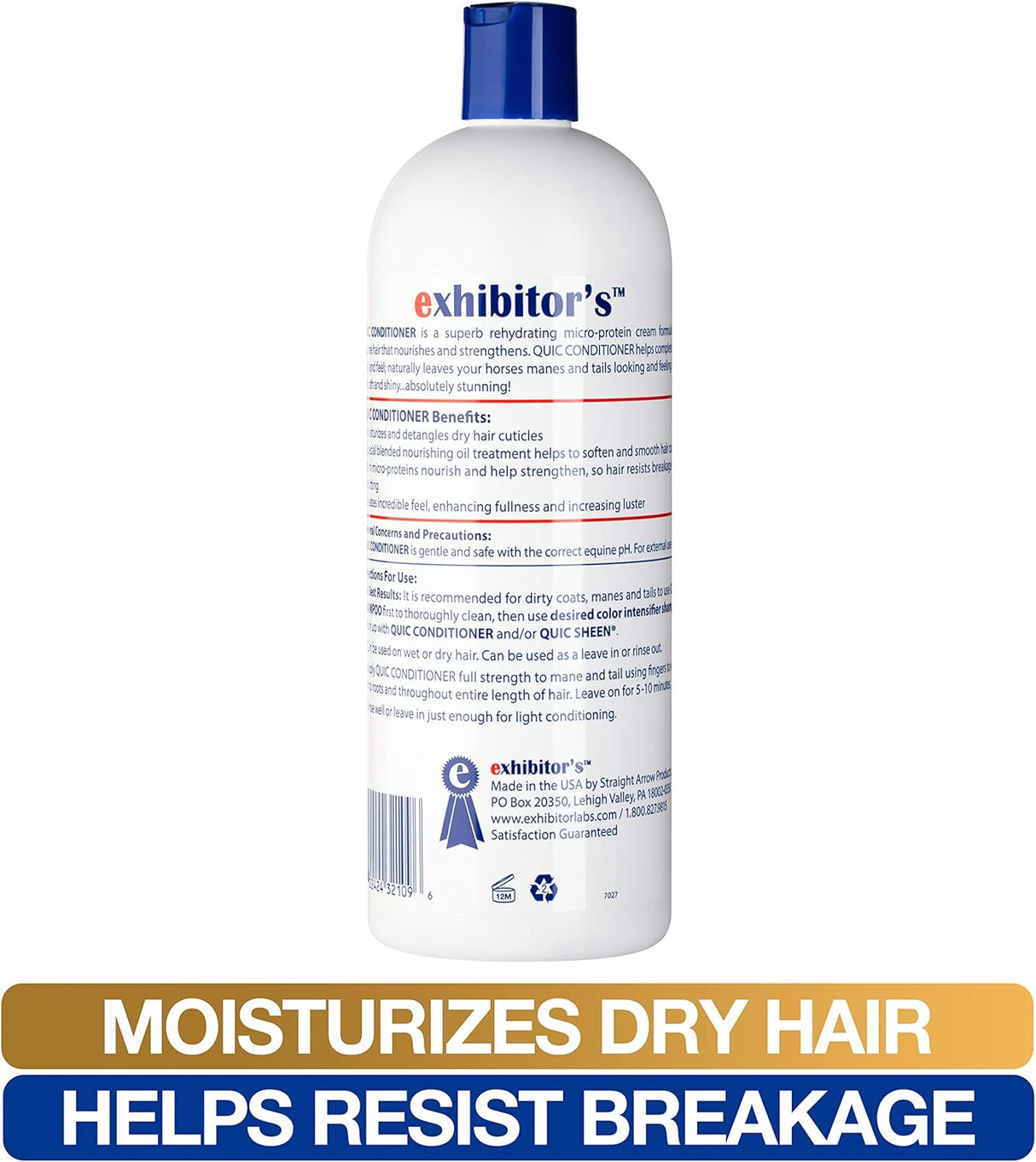 Exhibitor's Quic Conditioner: Moisturizing Equine Conditioner - 3.4oz. / 32oz.