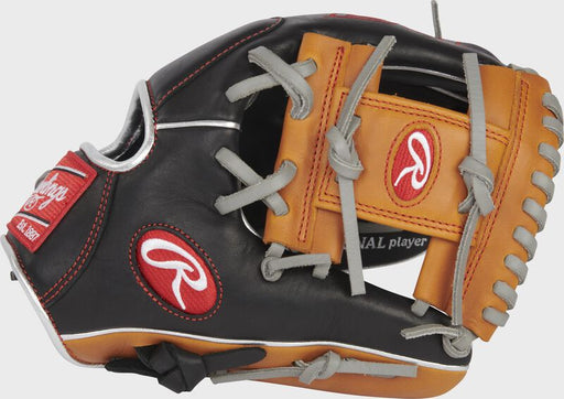 RAWLINGS R9 Series ContoUR 11.25in Baseball Infield Glove RH Black tan