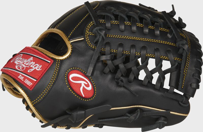 RAWLINGS R9 Series 11.75in Infield/Pitcher Glove RH Black gold