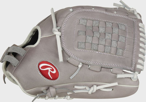 RAWLINGS R9 Series 12.5in Fingershift Fastpitch Glove RH Silver white