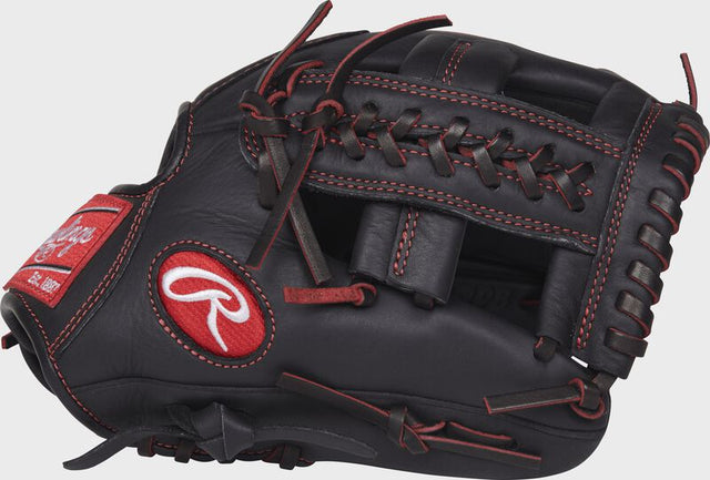RAWLINGS R9 Series 11in Pro Taper Youth Infield Glove RH Black red