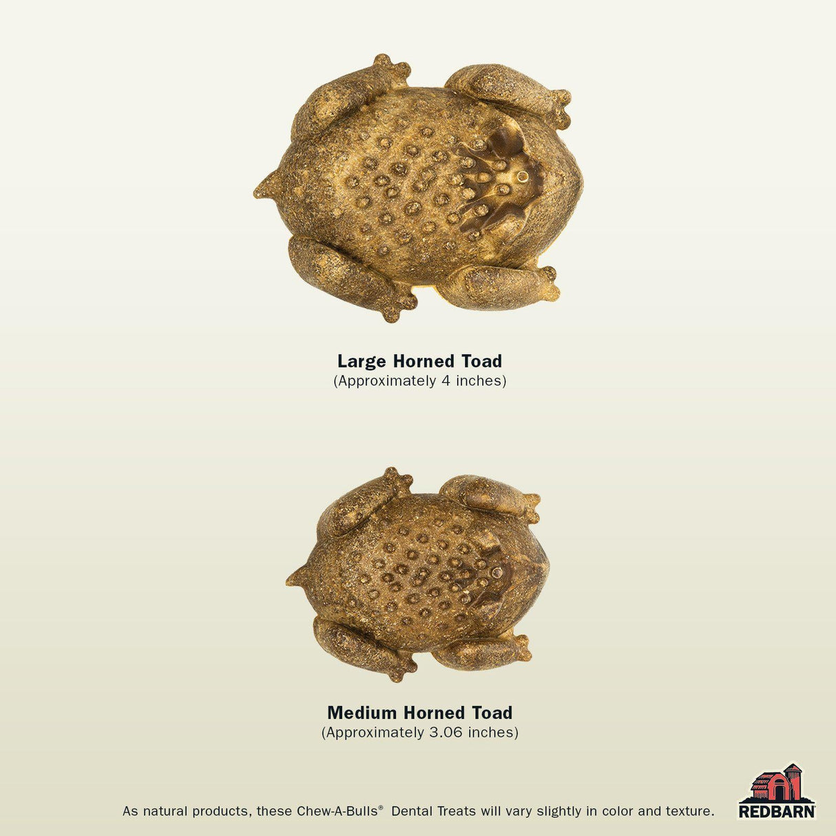 Redbarn Pet Products Chew-A-Bulls Horned Toad Dog Treat - Large