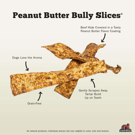 Redbarn Pet Products Bully Slices Peanut Butter Flavor - 9oz