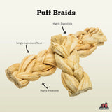 Redbarn Pet Products Puff Braid Dog Chew - Large