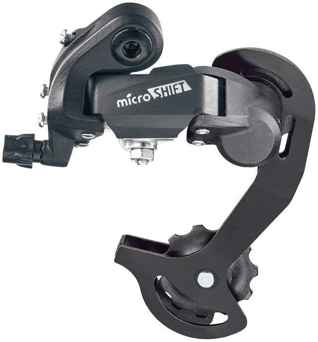 Microshift M21 Rear Derailleur - 6,7 Speed, Short Cage, Black Black