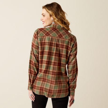 Ariat REAL Billie Jean Shirt - Oakwood Plaid