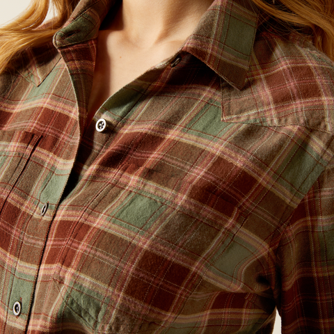 Ariat REAL Billie Jean Shirt - Oakwood Plaid