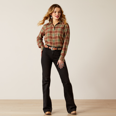 Ariat REAL Billie Jean Shirt - Oakwood Plaid