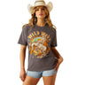10060387 Wms Retro Rodeo T-shirt - Thunderstorm Thunderstorm