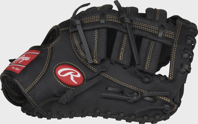 RAWLINGS Renegade 12.5In Youth First Base Mitt LH Black gray