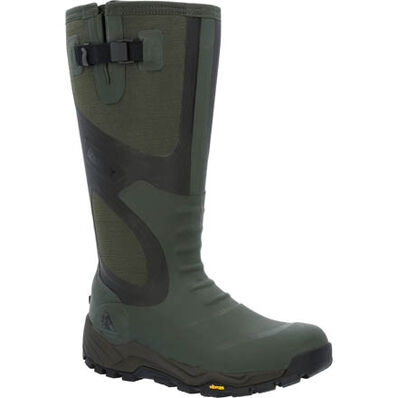 Rocky Shoes Men's XRB 1000g Insulated Waterproof Outdoor Rubber Boot Green