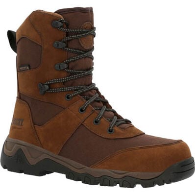 Rocky Shoes Men's Red Mountain Waterproof 400g Insulated Outdoor Boot Brown