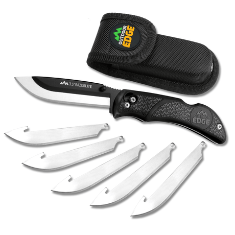 Outdoor Edge RazorPro Lite 3.5IN Replaceable Blade Folding Knife Blk