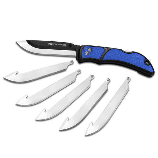 Outdoor Edge Razor Lite EDC 3.5IN Rplaceable Blade Folding Knife Blue