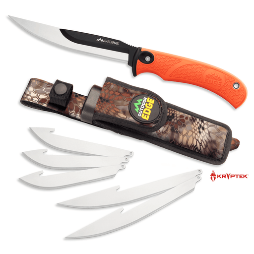 Outdoor Edge Razor Max 5IN Replaceable Blade Folding Boning Knife Orange