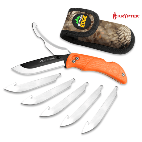 Outdoor Edge RazorPro Double Blade Folding Knife Orange