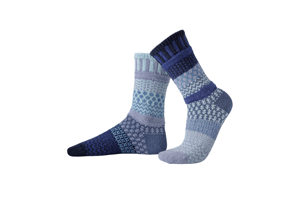 Solmate Horizon Crew Sock Blue/Denim/Stone Blue/Sky Blue/Ice Blue