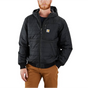 Carhartt Rain Defender Relaxed Fit Lightweight Insulated Hooded Jacket - 3 Warmest Rating - Black