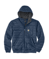 Carhartt Rain Defender Relaxed Fit Lightweight Insulated Hooded Jacket - 3 Warmest Rating - Dark Blue