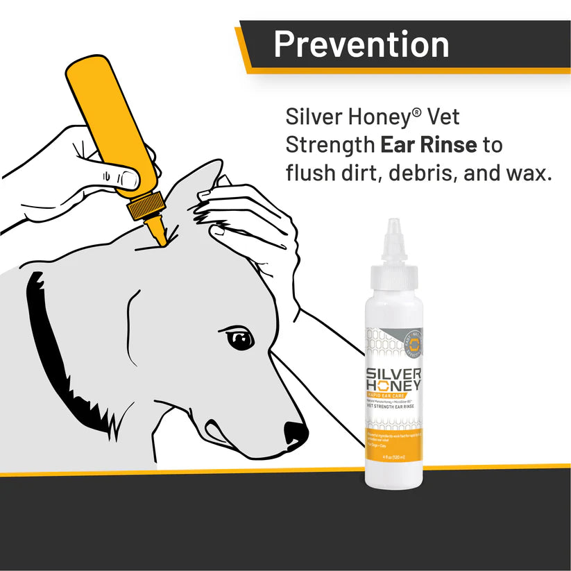 Silver Honey Rapid Ear Care Vet Strength Ear Rinse - 4oz.