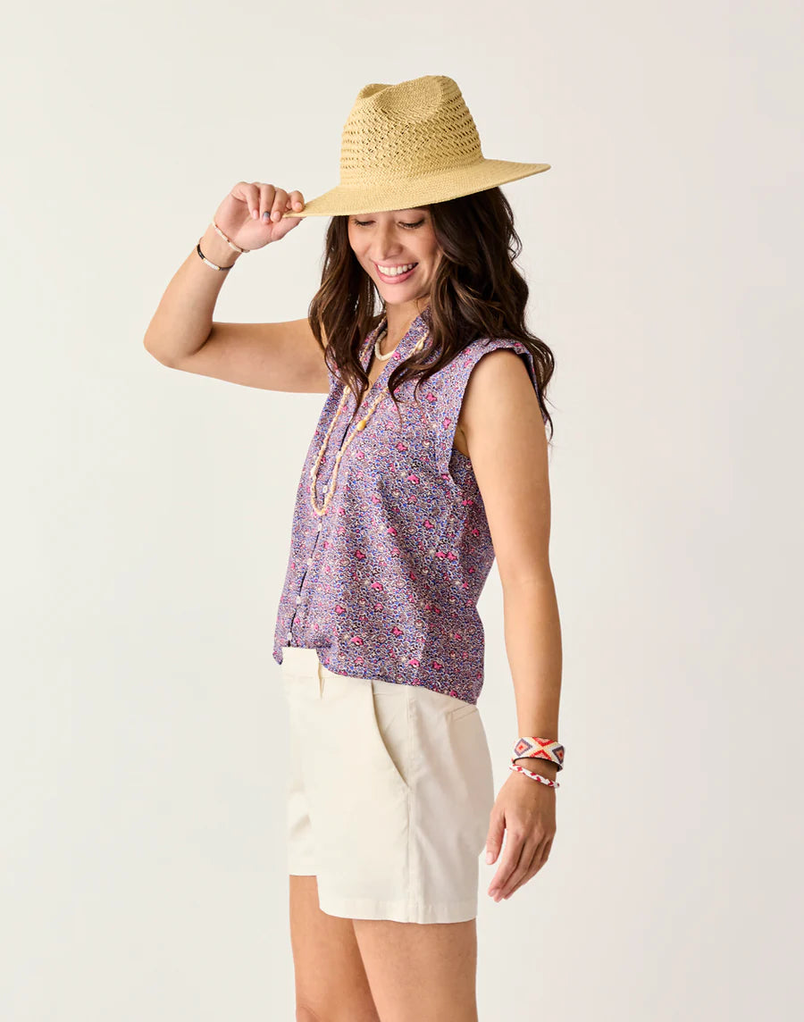 Carve Designs Reagan Top - Pink Garden