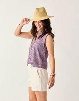 Carve Designs Reagan Top - Pink Garden