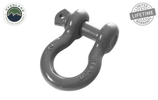 Overland Vehicle Systems Recovery Shackle 3/4 4.75 Ton, Gray