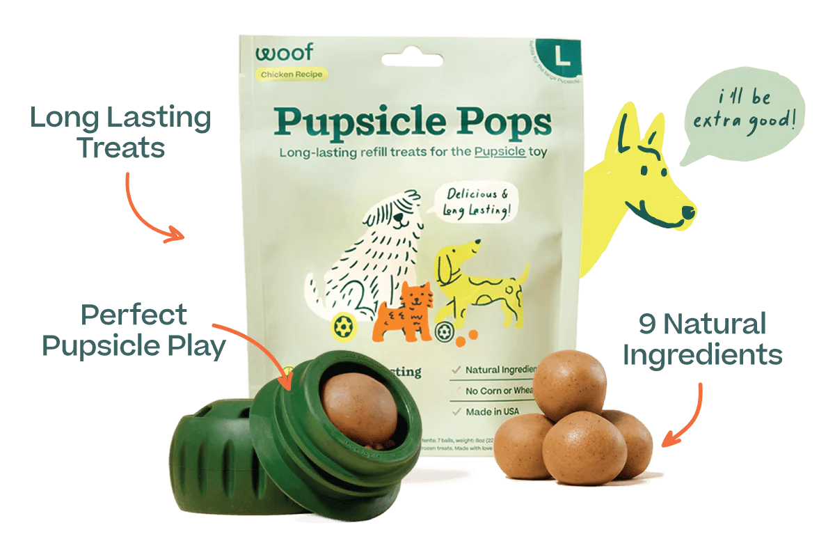 Woof Pet Refill Pupsicle Pops - Beef - Large