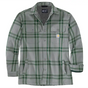 Carhartt Relaxed Fit Flannel Sherpa-Lined Shirt Jacket - Weather Ash