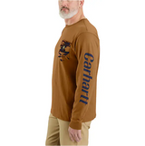 Relaxed Fit Heavyweight Long-Sleeve Pocket Camo Graphic T-Shirt - Carhartt Brown