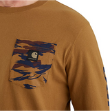 Relaxed Fit Heavyweight Long-Sleeve Pocket Camo Graphic T-Shirt - Carhartt Brown