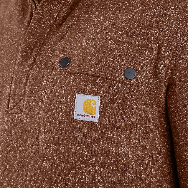 Carhartt Relaxed Fit Midweight Quarter-Zip Pocket Sweater Fleece - Mocha