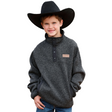 Cinch Boy's Fleece Pullover - Heather Charcoal Heather Charcoal