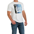 Cinch Men's Logo Ombre Short Sleeve Graphic T-Shirt White