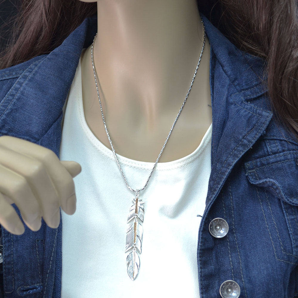 Montana Silversmiths Rose Gold Plume Feather Necklace