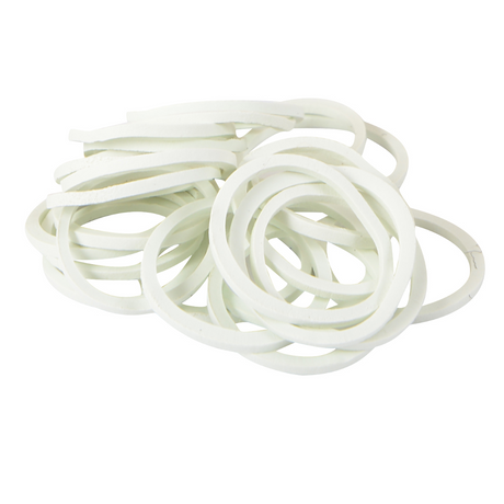 Cashel Rubber Braiding Bands - White